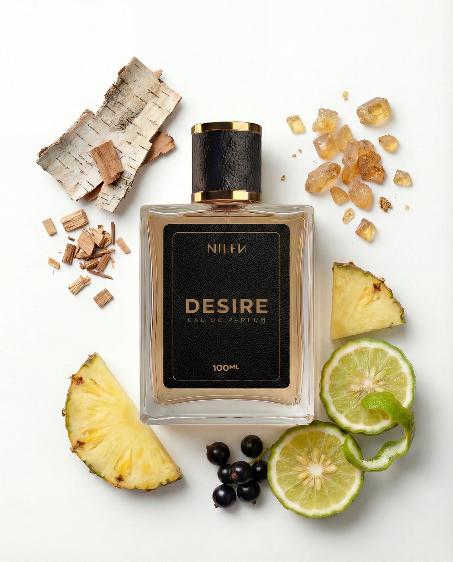 NILEN Desire 100ml — perfume masculino contratipo Creed Aventus, 25% EDP, frasco frente
